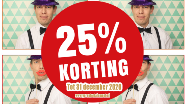25% korting photobooth